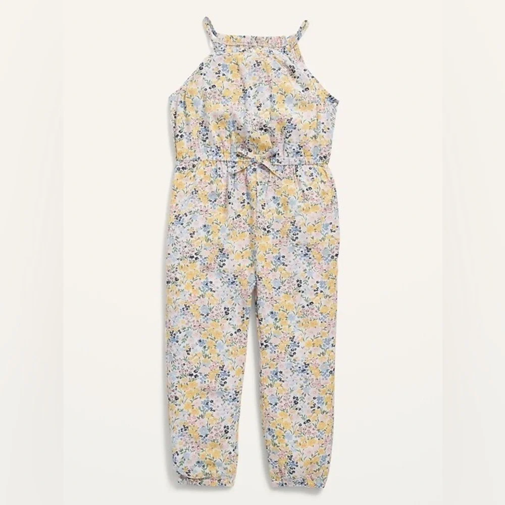 Old Navy | Floral Jumpsuit with Yellow and Blue Accents - Picture 1 of 5